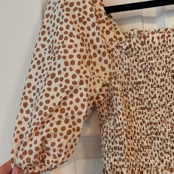 Chic Cream and Brown Maxi Dress - Picture 3 of 3